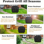 Waterproof BBQ Cover with Drawstring, UV-Resistant, 3 Sizes