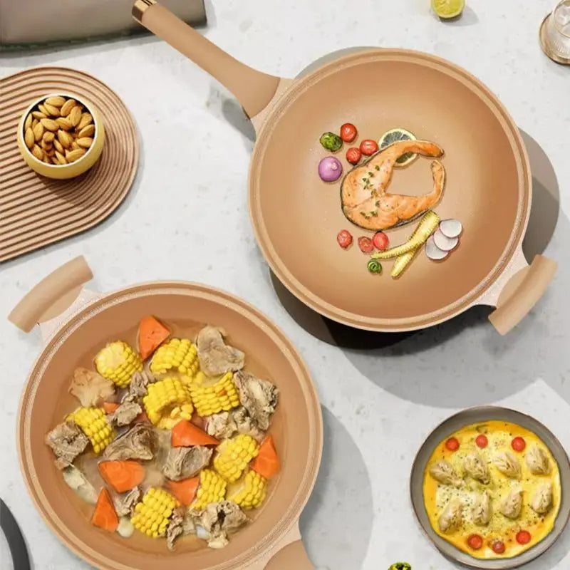 Non-Stick Wok Pan for Induction and Gas Hobs, Dishwasher Safe