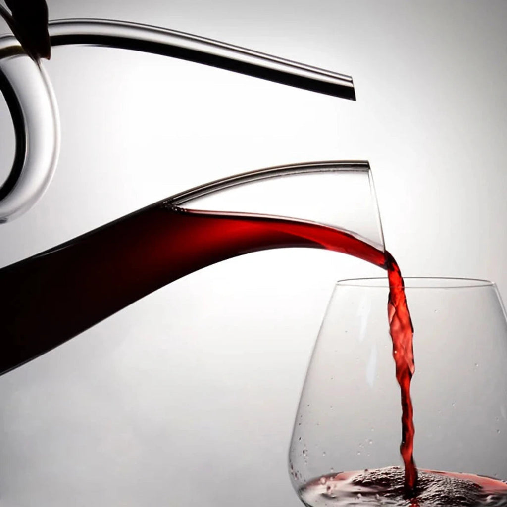 Swirl Glass Wine Decanter for Aerating and Easy Pouring