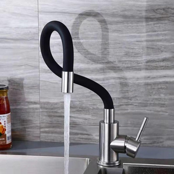 Flexible 360 Degree Tap Extender in Silicone and Stainless Steel