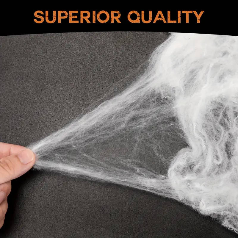 Stretch Spider Web Halloween Set, 18 sq m with 9 Spiders
