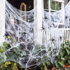 Stretch Spider Web Halloween Set, 18 sq m with 9 Spiders
