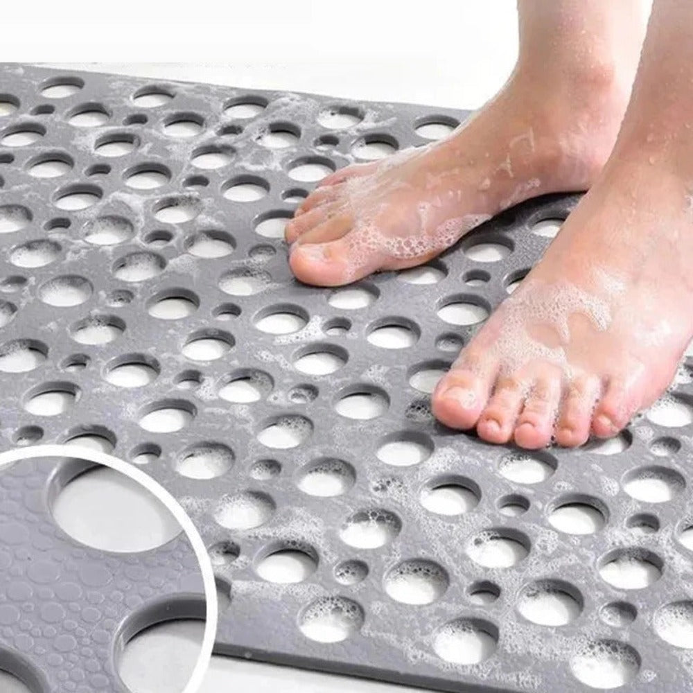 Non-Slip TPE Shower Mat with Suction Cups, Four Sizes