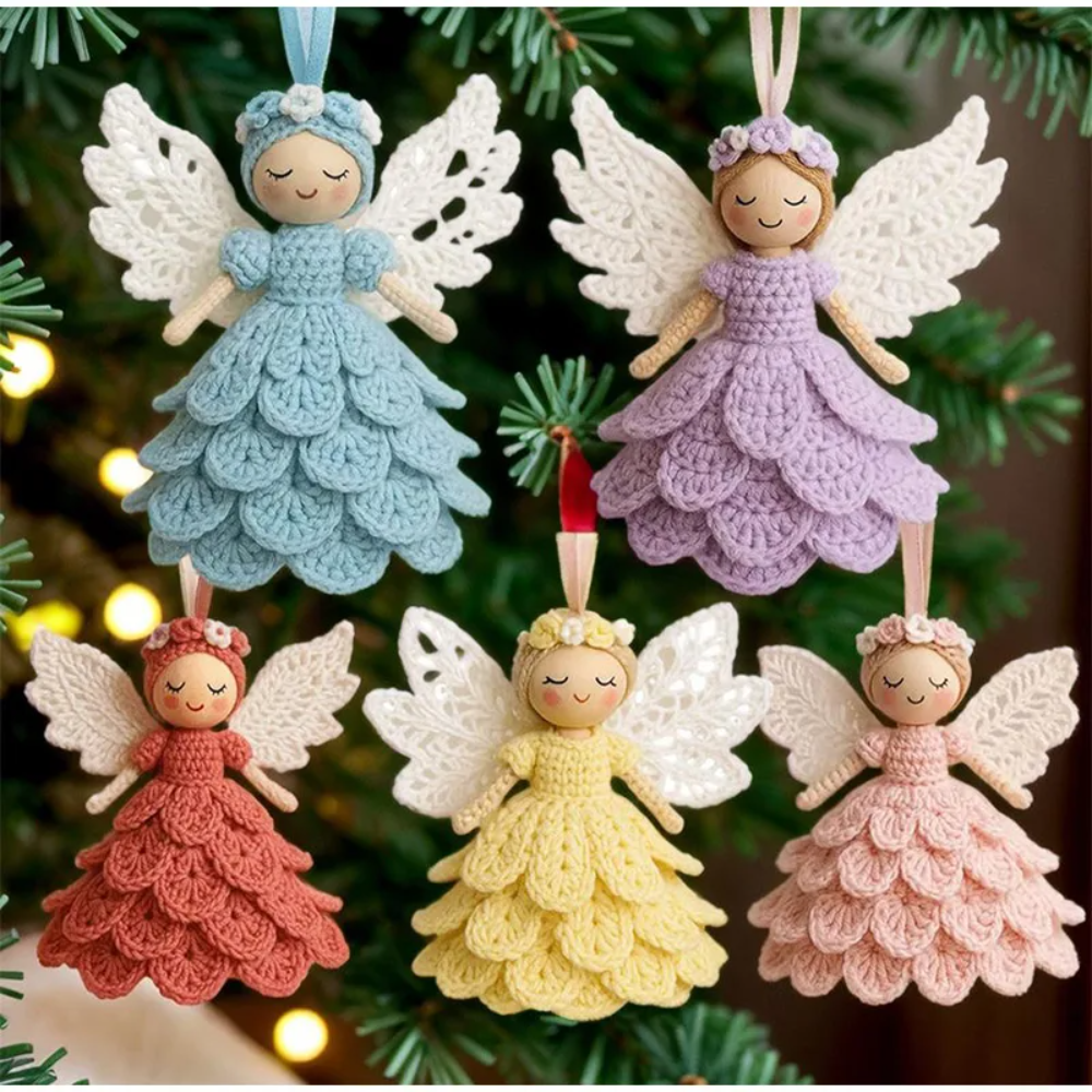 Crochet Angel Kit with Yarn, Hook and Step by Step Instructions