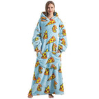 Oversized Hooded Wearable Blanket in Fleece and Sherpa