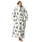 Oversized Hooded Wearable Blanket in Fleece and Sherpa