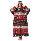 Oversized Hooded Wearable Blanket in Fleece and Sherpa