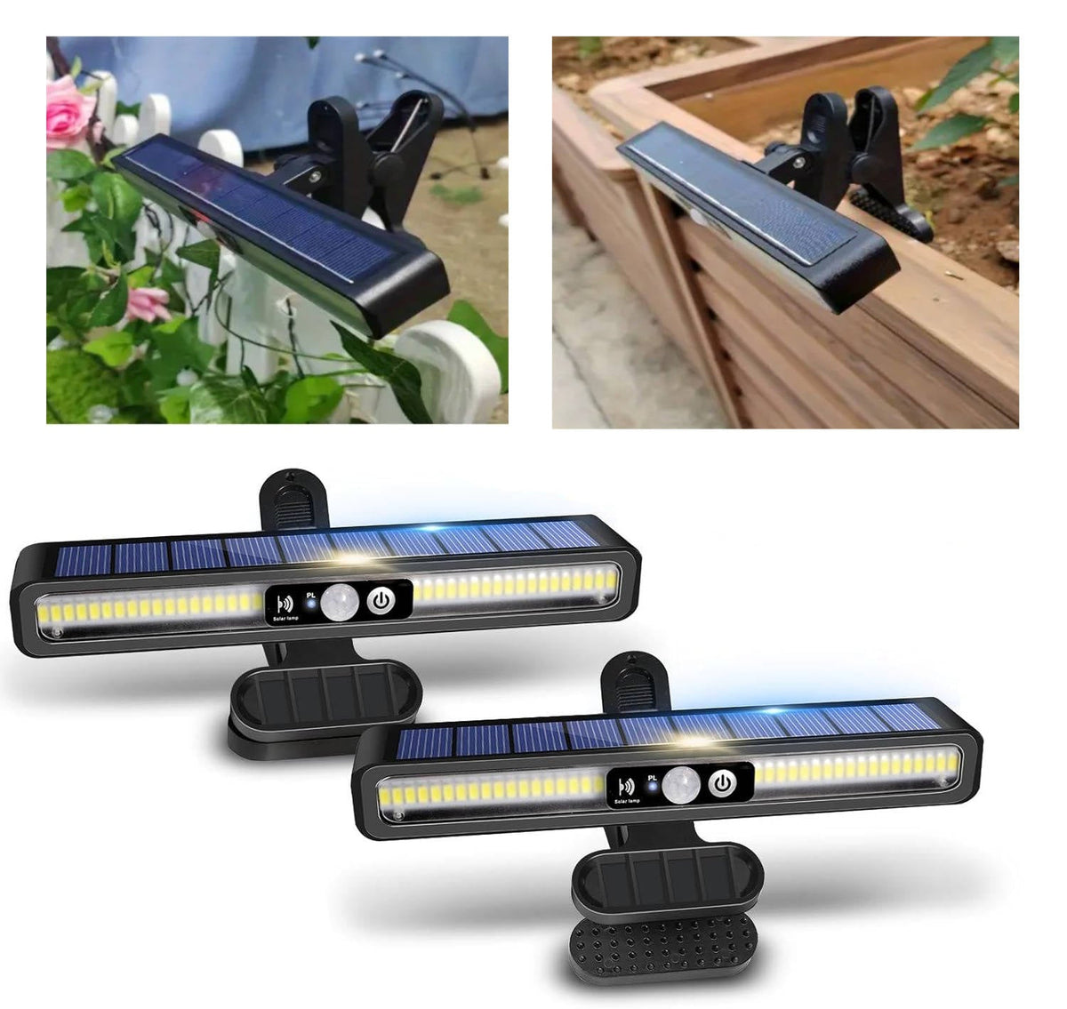 Solar Motion Sensor Outdoor Light, 400 Lumen, Set of 2