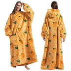 Oversized Hooded Wearable Blanket in Fleece and Sherpa