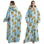 Oversized Hooded Wearable Blanket in Fleece and Sherpa
