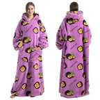 Oversized Hooded Wearable Blanket in Fleece and Sherpa
