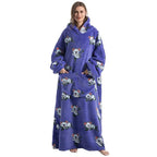 Oversized Hooded Wearable Blanket in Fleece and Sherpa