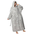 Oversized Hooded Wearable Blanket in Fleece and Sherpa