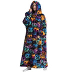 Oversized Hooded Wearable Blanket in Fleece and Sherpa