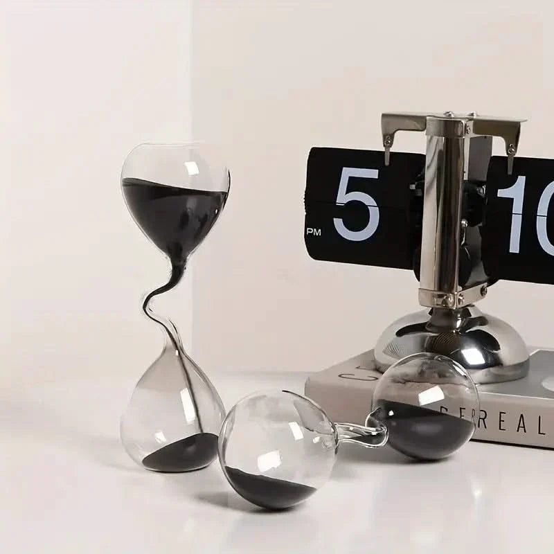 Twisted Glass Hourglass, Decorative Sand Timer
