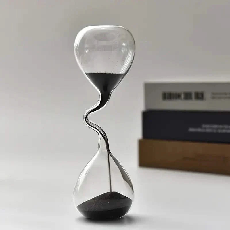 Twisted Glass Hourglass, Decorative Sand Timer