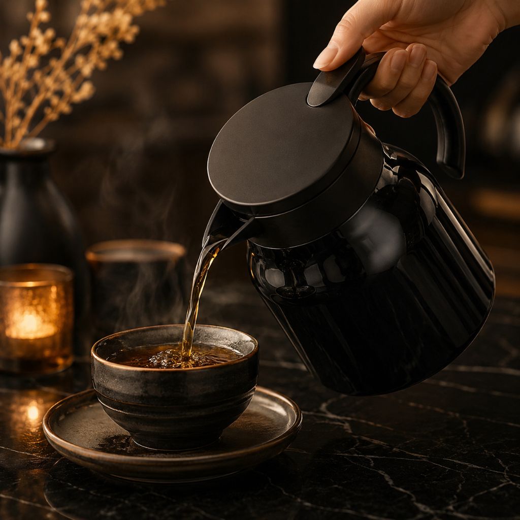 Double-Walled Vacuum Tea Flask 800 ml with Steel Infuser