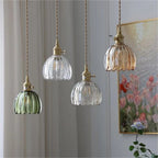 Retro Tulip Glass Pendant Light with E27 Fitting, Amber