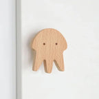 Wooden Animal Wall Hooks, Self-Adhesive or Screw Fixing