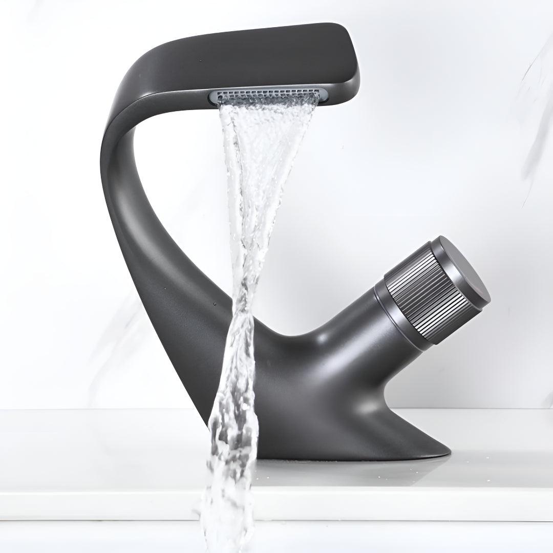 Waterfall Basin Tap with Single Lever Handle, Seven Finishes