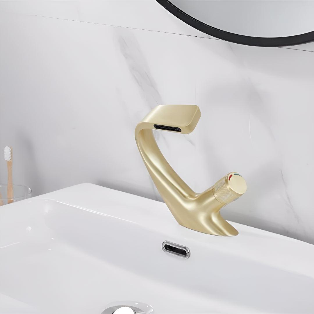 Waterfall Basin Tap with Single Lever Handle, Seven Finishes