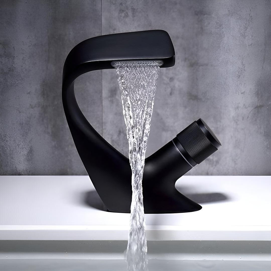 Waterfall Basin Tap with Single Lever Handle, Seven Finishes