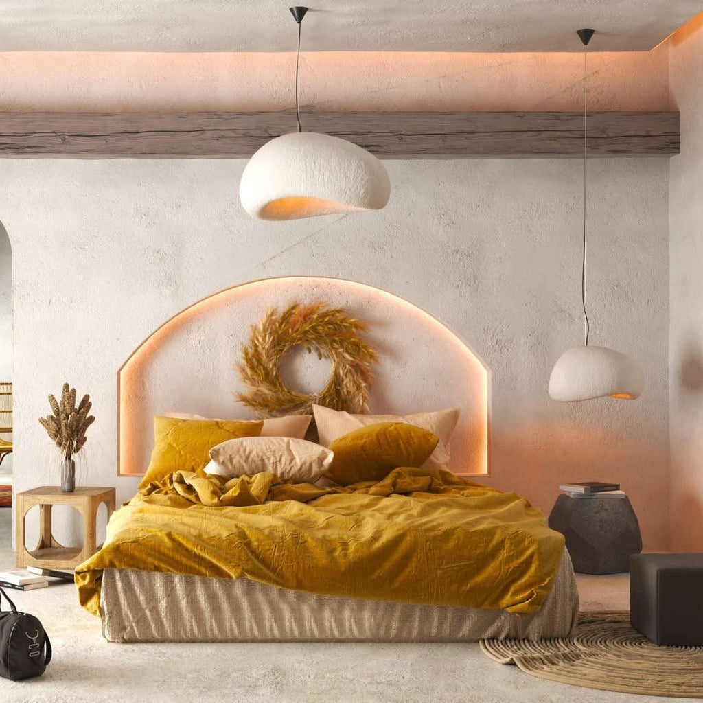 Dimmable Minimalist Pendant Light, 30-50cm, White or Grey