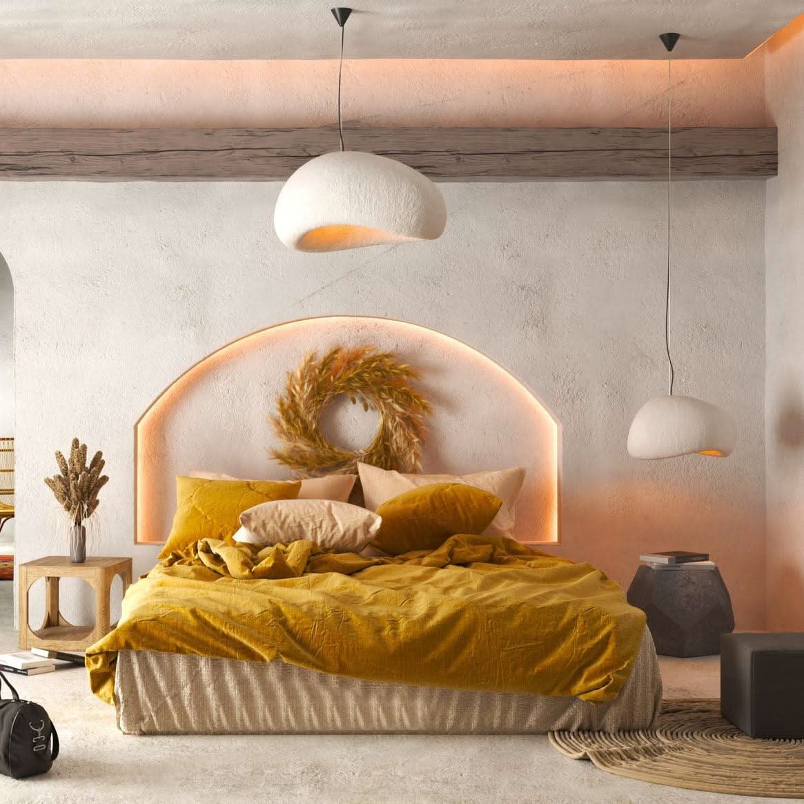 Dimmable Minimalist Pendant Light, 30-50cm, White or Grey