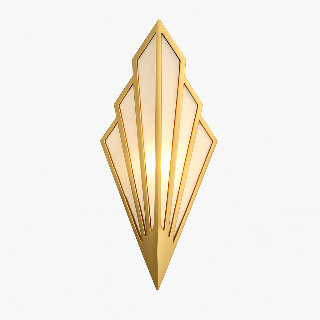 Art Deco Fan Wall Light with Up and Down Glow, E14 Fitting