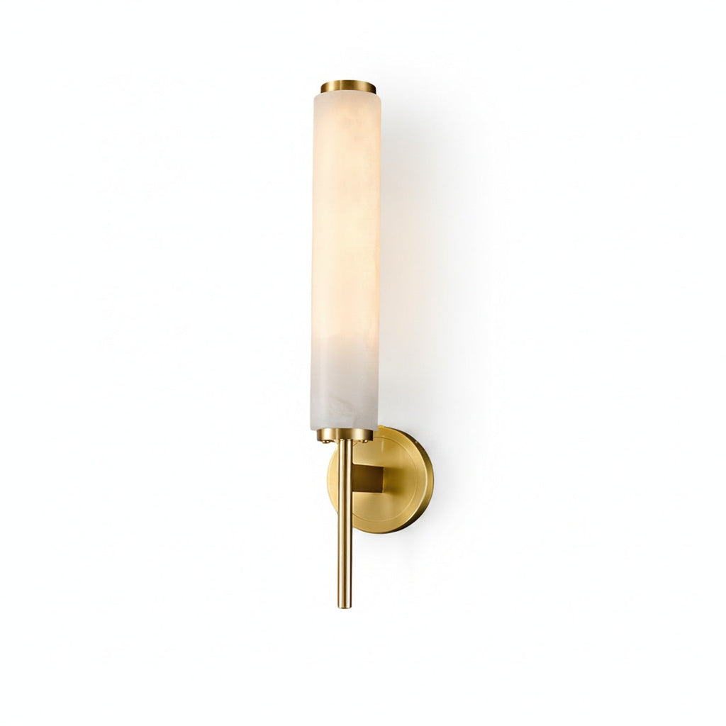 Art Deco Alabaster Wall Light with Brass Fitting
