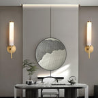 Art Deco Alabaster Wall Light with Brass Fitting
