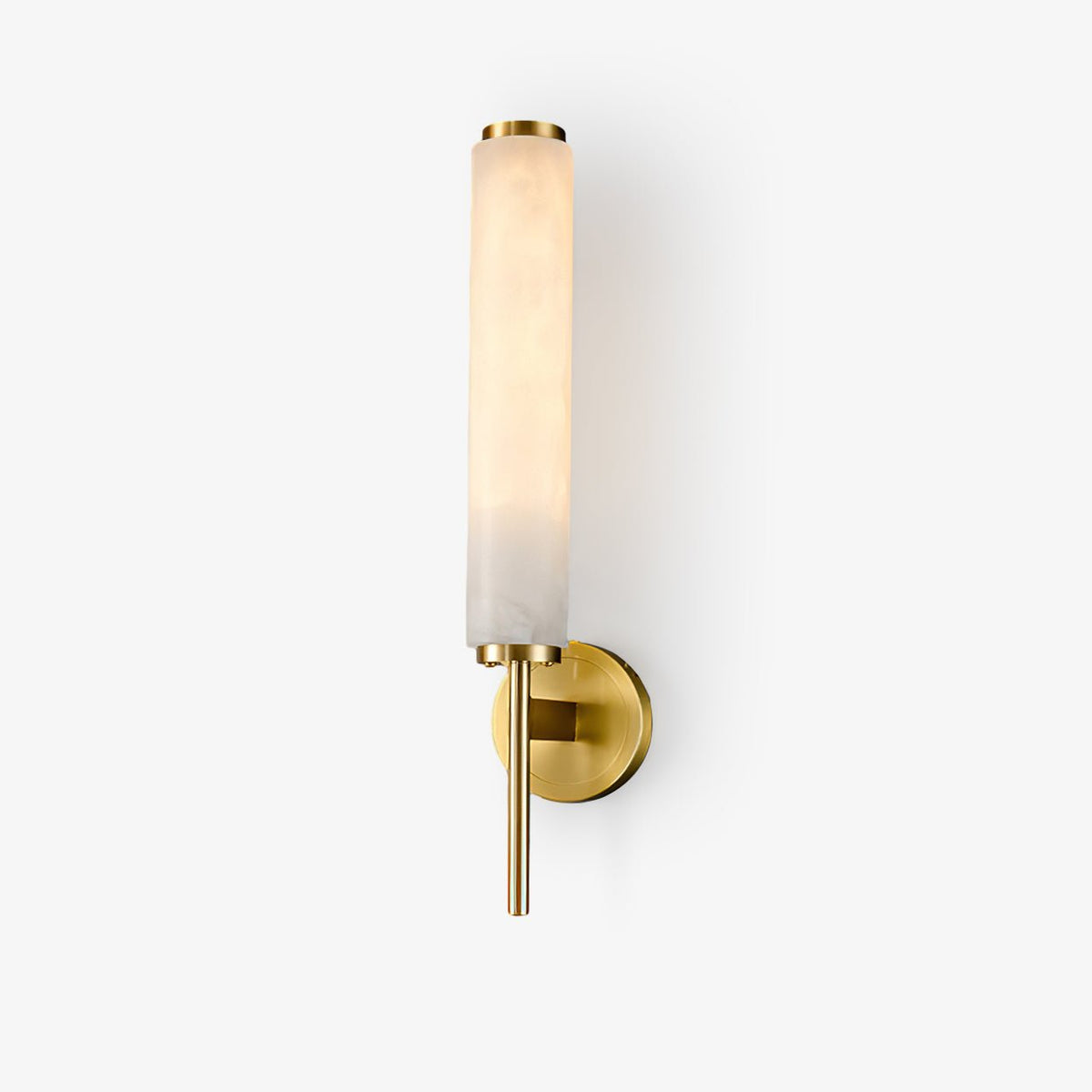 Art Deco Alabaster Wall Light with Brass Fitting