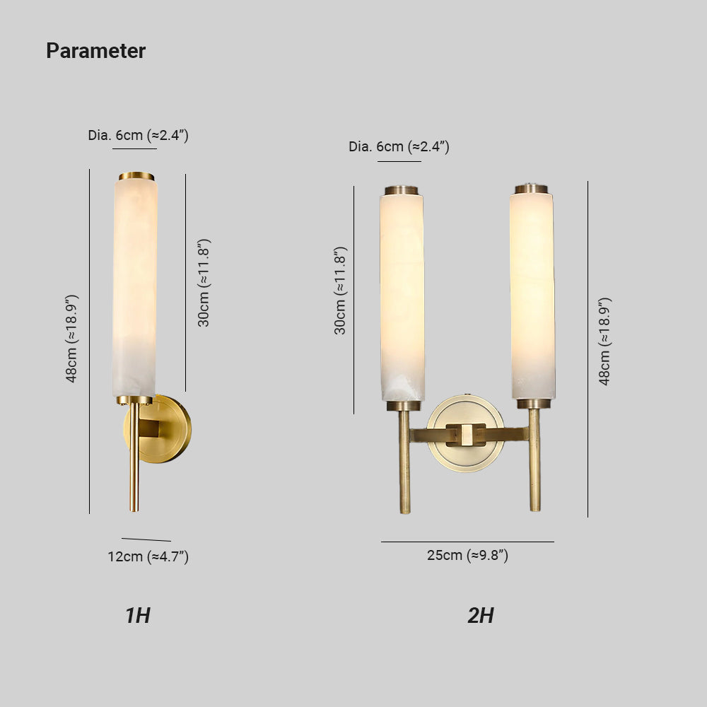 Art Deco Alabaster Wall Light with Brass Fitting