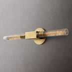 Art Deco Fluted Glass Wall Light, Two Lights, Dimmable