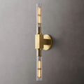 Art Deco Fluted Glass Wall Light, Two Lights, Dimmable