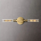 Art Deco Fluted Glass Wall Light, Two Lights, Dimmable
