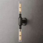 Art Deco Fluted Glass Wall Light, Two Lights, Dimmable