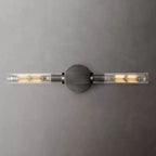 Art Deco Fluted Glass Wall Light, Two Lights, Dimmable