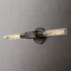 Art Deco Fluted Glass Wall Light, Two Lights, Dimmable