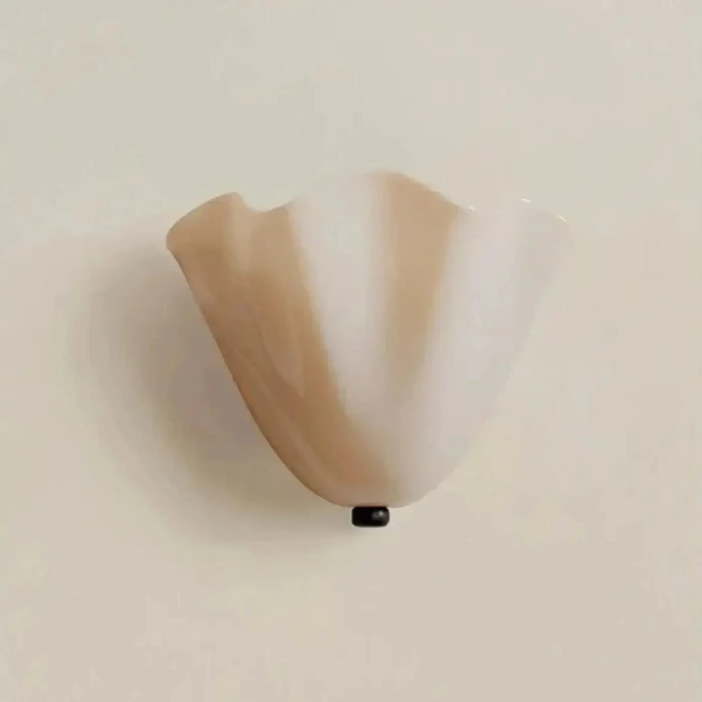 Art Deco Shell Glass Wall Light with Gold Fitting