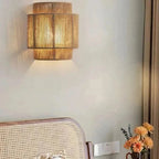 Boho Woven Rope Wall Light with Up and Down Glow