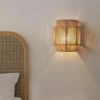 Boho Woven Rope Wall Light with Up and Down Glow