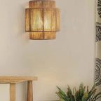 Boho Woven Rope Wall Light with Up and Down Glow