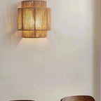 Boho Woven Rope Wall Light with Up and Down Glow