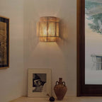 Boho Woven Rope Wall Light with Up and Down Glow