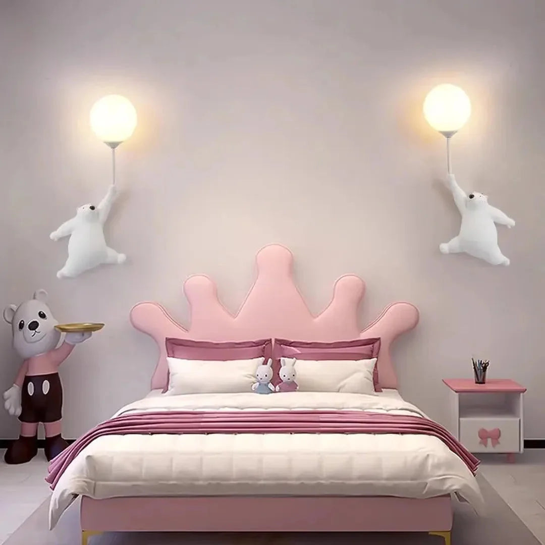 Kids Bear and Balloon Wall Light, G9 Bulb Included
