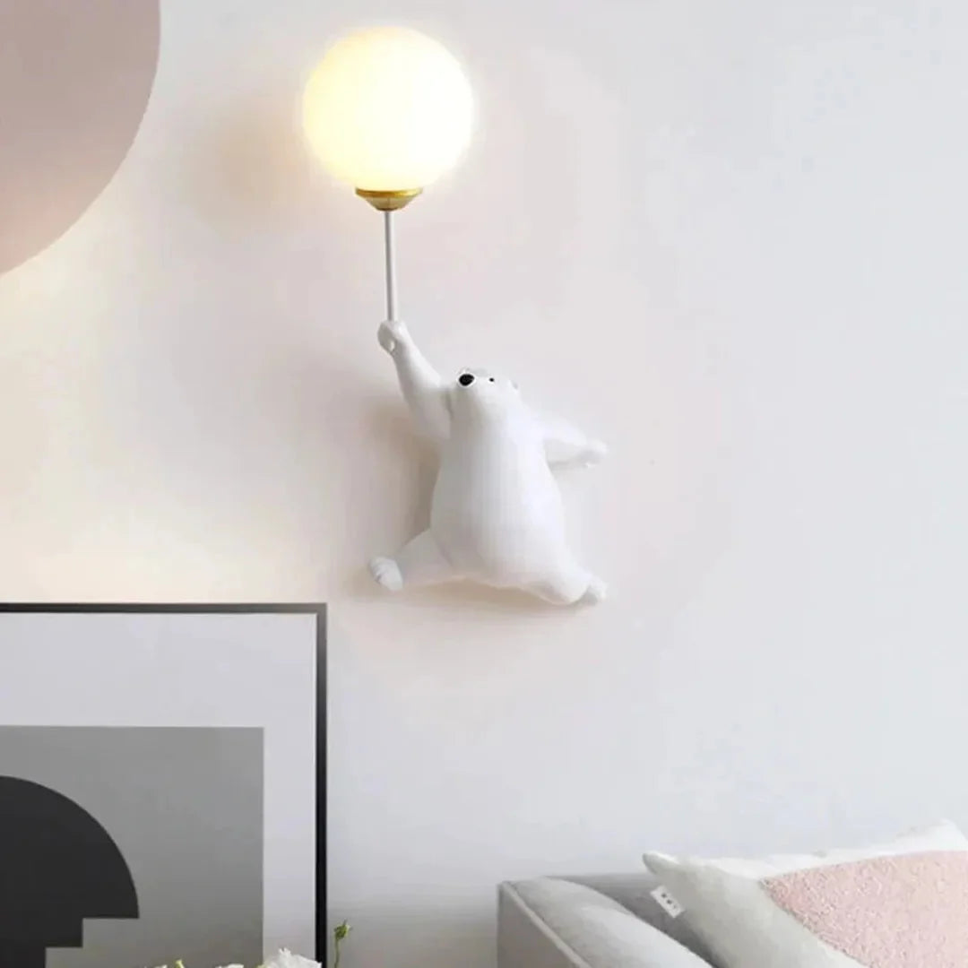Kids Bear and Balloon Wall Light, G9 Bulb Included