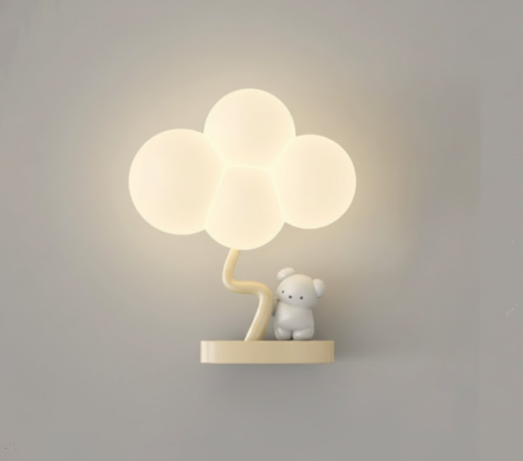 Kids Cloud Wall Light with Motif Charm, 18W LED