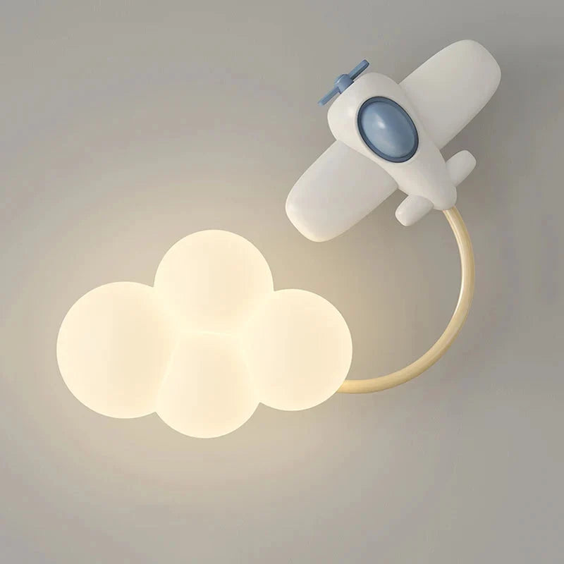 Kids Cloud Wall Light with Motif Charm, 18W LED