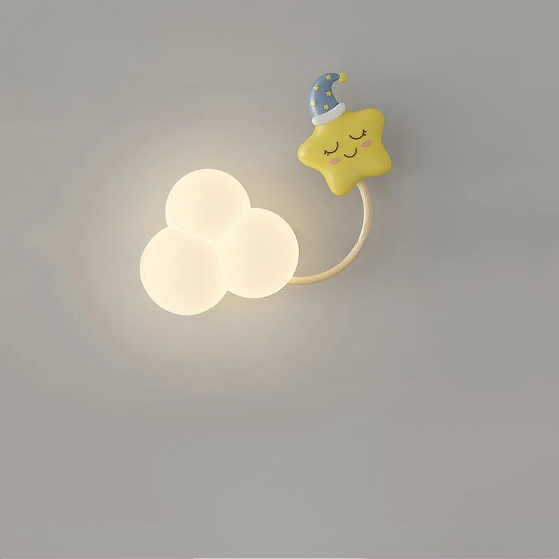 Kids Cloud Wall Light with Motif Charm, 18W LED